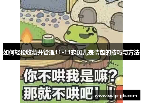 如何轻松收藏并管理11-11森贝儿表情包的技巧与方法